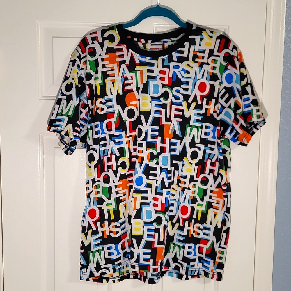Fresh Prints of Bel Air Mens T-shirt XL Letters multicolor